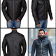 Illustration for article titled Men New Justin Theroux Motorcycle Black Distressed Leather Jacket